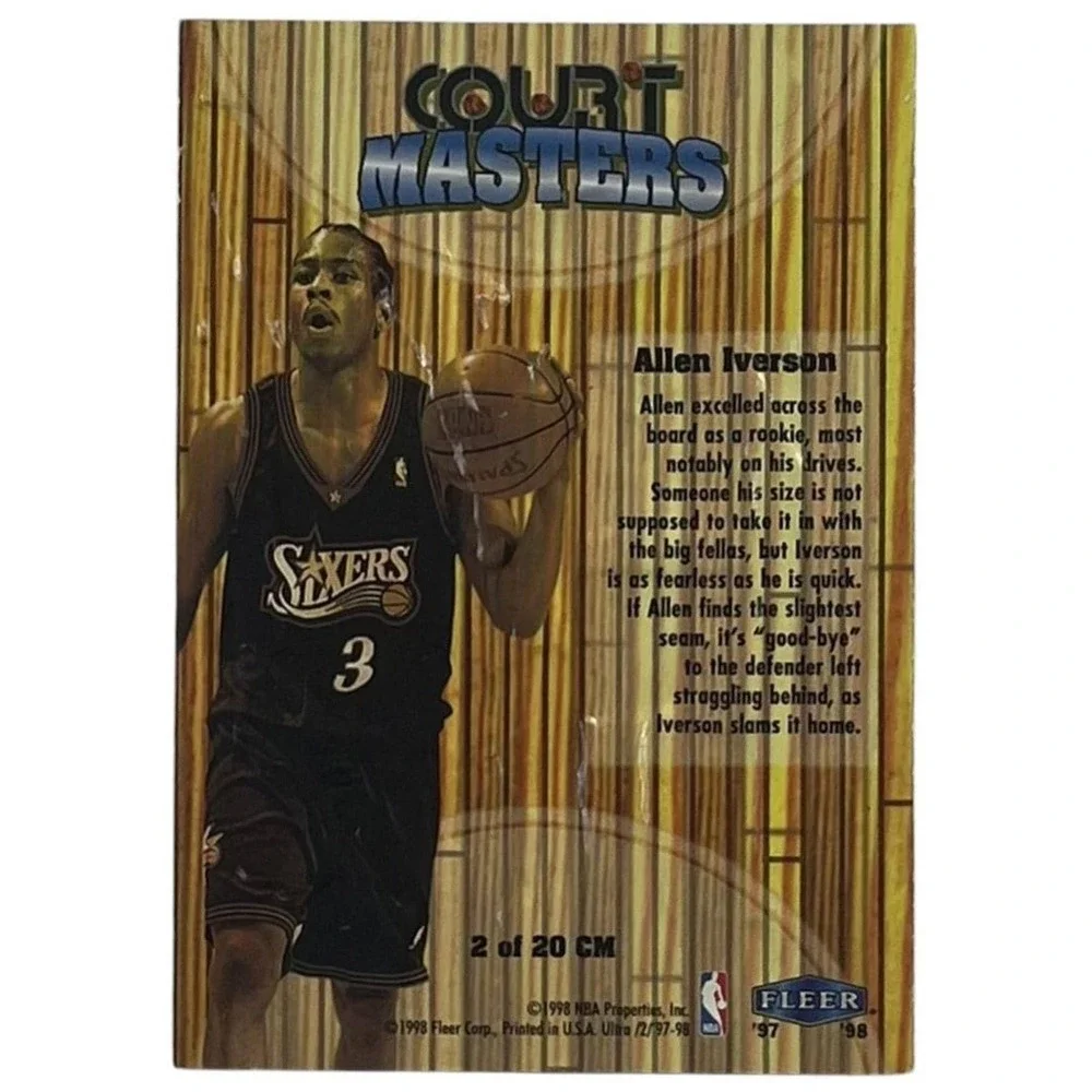 1997 Ultra Court Masters #2CM Allen Iverson Philadelphia 76ers